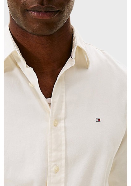 Pamuklu Regular Fit Düğmeli Yaka Uzun Kollu Gömlek Erkek Gömlek MW0MW40469 Ya8 fırsatları