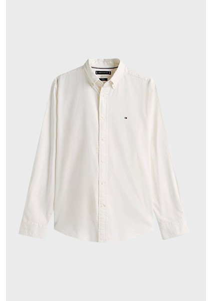 Pamuklu Regular Fit Düğmeli Yaka Uzun Kollu Gömlek Erkek Gömlek MW0MW40469 Ya8 indirimleri