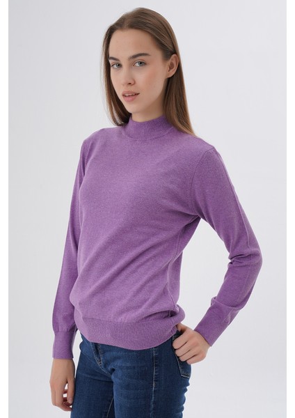 Kadın %100 Organik Pamuk Yarım Balıkçı Yaka Triko Kazak Örme Bluz TRIST-6104 indirimleri