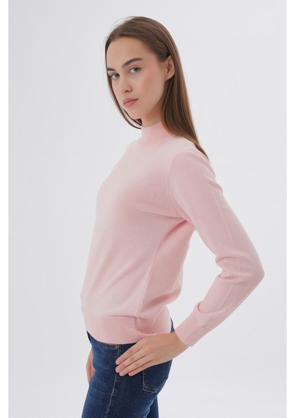 Kadın %100 Organik Pamuk Yarım Balıkçı Yaka Triko Kazak Örme Bluz TRIST-6104 indirimleri