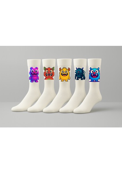 5'li Paket Avantajı, Kişiye Özel Fotoğraf Baskılı Çorap | Unisex Tasarım | Hediye Seçeneği