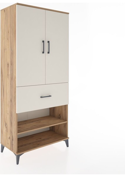 Hyperion Dolap 4 Raflı Tek Çekmeceli 2 Kapaklı 88X44X195 Çam-Aytaşı fiyatları