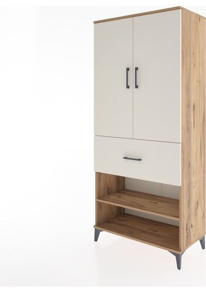 Hyperion Dolap 4 Raflı Tek Çekmeceli 2 Kapaklı 88X44X195 Çam-Aytaşı modelleri