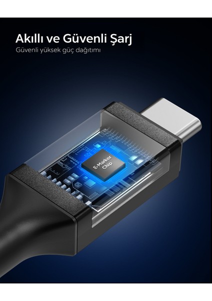 USB-C to USB-C 1.2 Metre Kablo 240W Güç / PPS 2.0 Desteği Super Hızlı Şarj / 40Gbps (E-Marker Çip) Data Aktarım Hızı / 8K Görüntü Aktarım / PD USB4 Gen3 Type-C Ekstra Dayanıklı Black - ACA09461 fırsatları