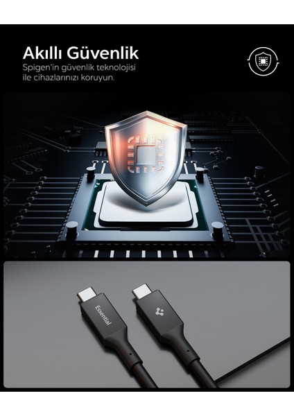 USB-C to USB-C 2 Metre Kablo 100W Güç / PPS 2.0 Desteği Super Hızlı Şarj / 5 Gbps (E-Marker Çip) Data Aktarım Hızı / PD USB 3.2 Type-C Ekstra Dayanıklı MFI Lisanslı Black - ACA09460 fırsatları