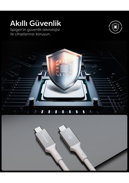 USB-C to USB-C 2 Metre Kablo 100W Güç / PPS 2.0 Desteği Super Hızlı Şarj / 5 Gbps (E-Marker Çip) Data Aktarım Hızı / PD USB 3.2 Type-C Ekstra Dayanıklı MFI Lisanslı White - ACA08775 indirimleri