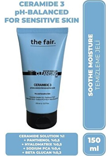 Yüz Temizleme Jeli Ceramide 3 ile Hassas Ciltler için Yatıştırıcı ve Nemlendirici 150 ml indirimleri