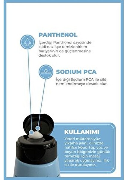 Yüz Temizleme Jeli Ceramide 3 ile Hassas Ciltler için Yatıştırıcı ve Nemlendirici 150 ml