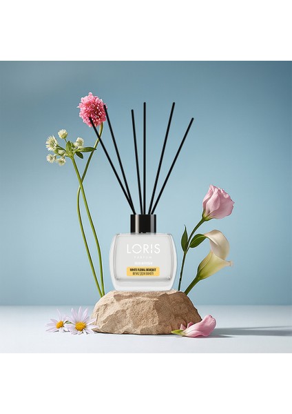 Beyaz Çiçek Buketi Çubuklu Oda Kokusu 120 ml