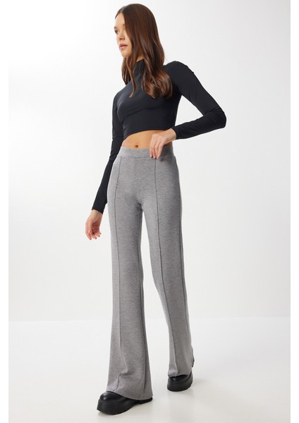 Ispanyol Paça Esnek Modal Tayt LUB0243 Antrasit fiyatları