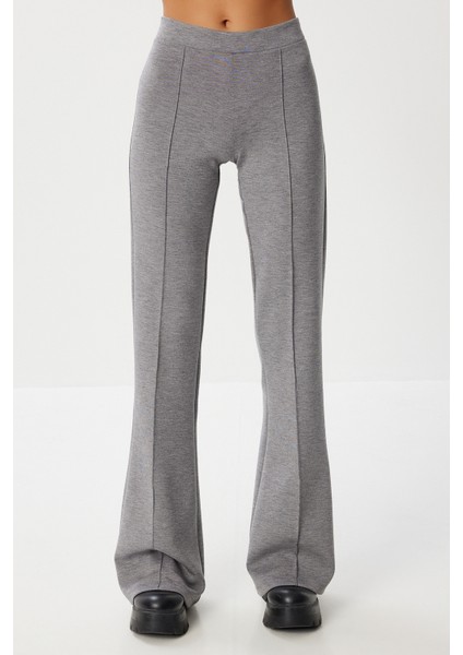 Ispanyol Paça Esnek Modal Tayt LUB0243 Antrasit modelleri