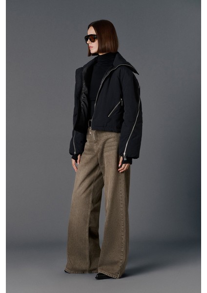 Fermuarlı Bomber Mont