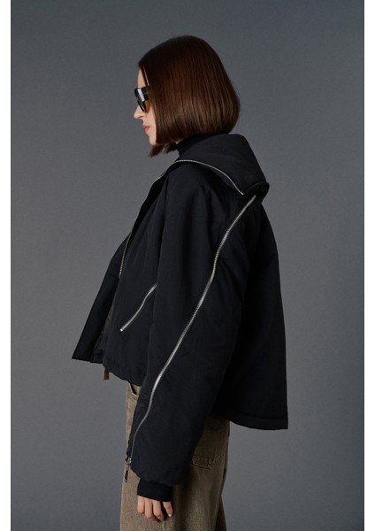 Fermuarlı Bomber Mont modelleri