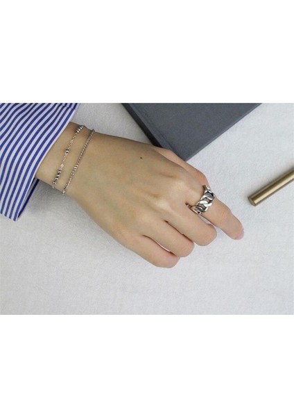925 Ayar Gümüş Boyutlanabilir Kadın Yüzük