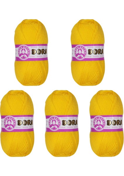 Ören Bayan Dora Örgü İpi - Koyu Sarı - 5'Li Paket - ( Renk Kodu : 029 ) fiyatları