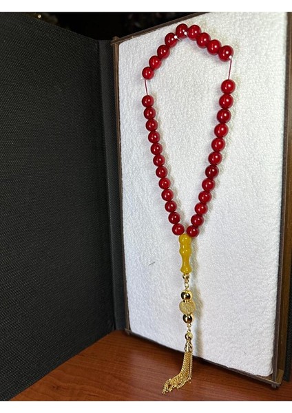 Sıkma Çubuk Kehribar Küre Kesim Kırmızı Renk 10 mm T-256 modelleri