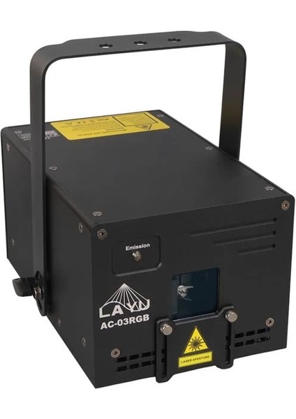 AC-03RGB 3 Watt Rgb Lazer 25KPPS Double Safety Design Sd Card Dmx Ilda Analog