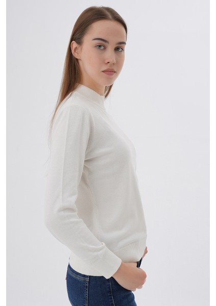 Kadın %100 Organik Pamuk Yarım Balıkçı Yaka Triko Kazak Örme Bluz TRIST-6104 fiyatları