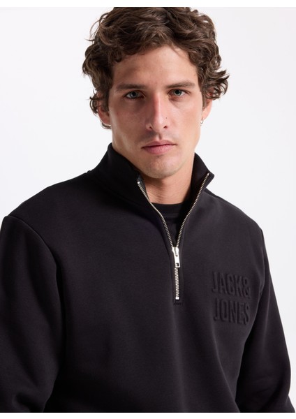 Dik Yaka Siyah Erkek Sweatshırt 12299799 Jornewove Sweat Smu