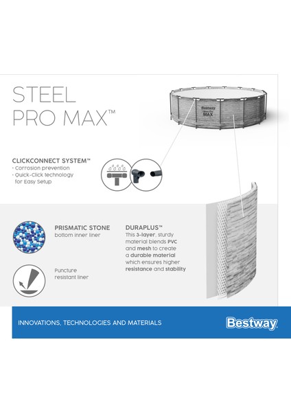 ® 5618Y Steel Pro Max™ Prefabrik Yer Üstü Çember Havuz Seti 5,49 M x 1,22 M modelleri