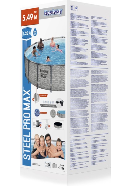 ® 5618Y Steel Pro Max™ Prefabrik Yer Üstü Çember Havuz Seti 5,49 M x 1,22 M indirimleri