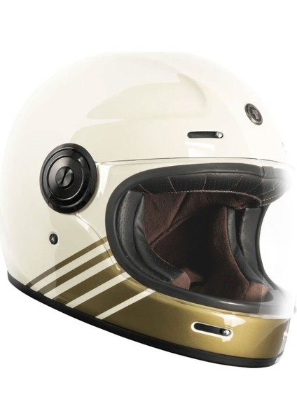 T-1 Newport Breakers Kapalı Motosiklet Kaskı Krem fırsatları