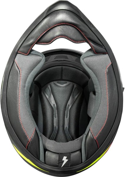 T-15 Shock Kapalı Motosiklet Kaskı Siyah Sarı Beyaz indirimleri