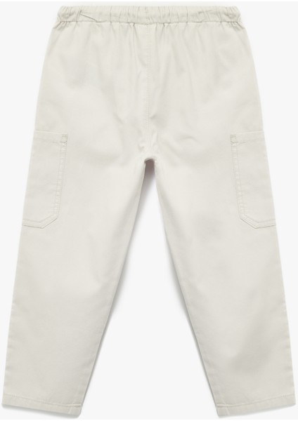 Pamuklu Beli Ayarlanabilir Lastikli Cep Detaylı Pantolon fiyatları
