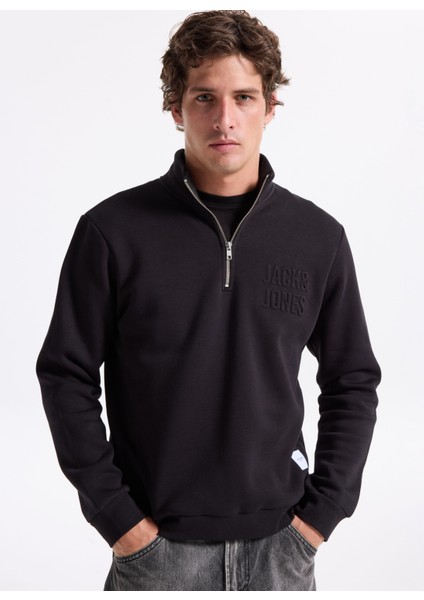 Dik Yaka Siyah Erkek Sweatshırt 12299799 Jornewove Sweat Smu modelleri