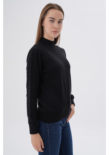 Kadın %100 Organik Pamuk Yarım Balıkçı Yaka Triko Kazak Örme Bluz TRIST-6104 fiyatları