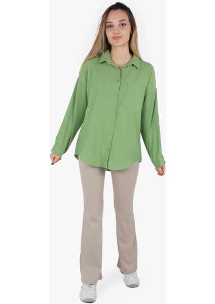 20153 Sol Göğsü Cepli Gömlek