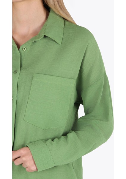 20153 Sol Göğsü Cepli Gömlek