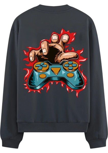 Kontrol Çığlığı Oversize Sweatshirt