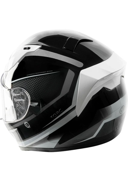 T-15 Route Kapalı Motosiklet Kaskı Siyah Beyaz fiyatları