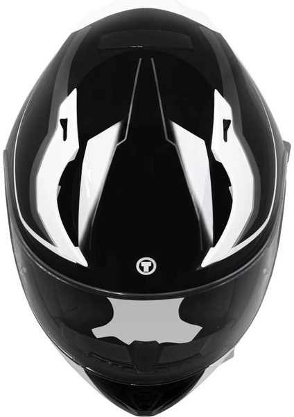 T-15 Route Kapalı Motosiklet Kaskı Siyah Beyaz modelleri