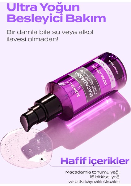 Yıpranmış Kuru Saçları Parlatan Onarıcı Serum Kundal Macadamia Ultra Hair Serum 100ML (Amber Vanilla)