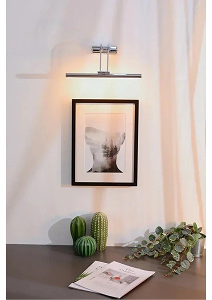 Pilli Krom Gün Işığı Duvar Apliği Banyo Aydınlatma Ayna Üstü LED Tablo Aplik A+ Loş Işık 3000K