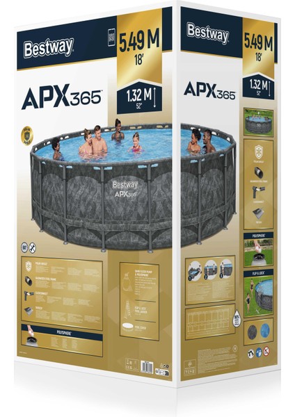 ® Apx 365™ 561KC Çember Prefabrik Havuz Seti 5,49 M x 1,32 M