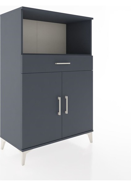 Hyperion Dolap 2 Raflı Tek Çekmeceli 2 Kapaklı 88X44X134 Antrasit-Antrasit fiyatları