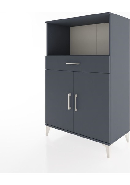 Hyperion Dolap 2 Raflı Tek Çekmeceli 2 Kapaklı 88X44X134 Antrasit-Antrasit modelleri
