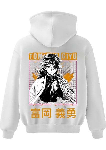 Giyu'nun Nefesi (Breath Of Giyu) Baskılı Oversize Hoodie