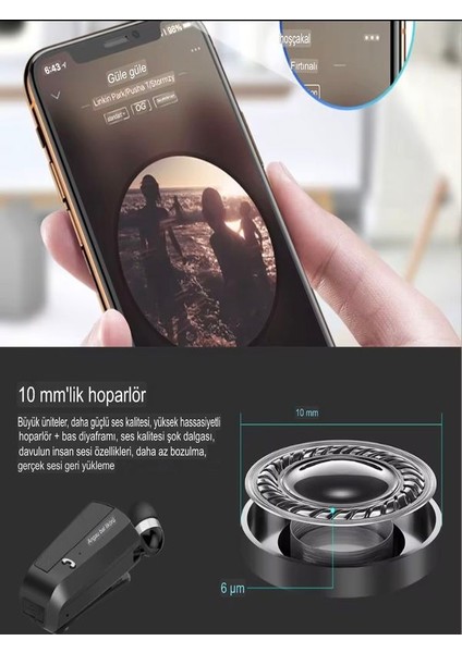 Bt 5.4 100MAH Titreşimli Yaka Klipsli Bluetooth Kulaklık - 10M Menzil, Universal Uyumlu, 35CM fırsatları