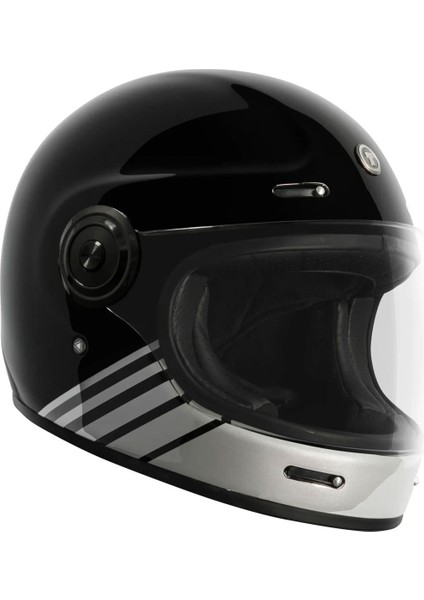 T-1 Newport Breakers Kapalı Motosiklet Kaskı Siyah fırsatları