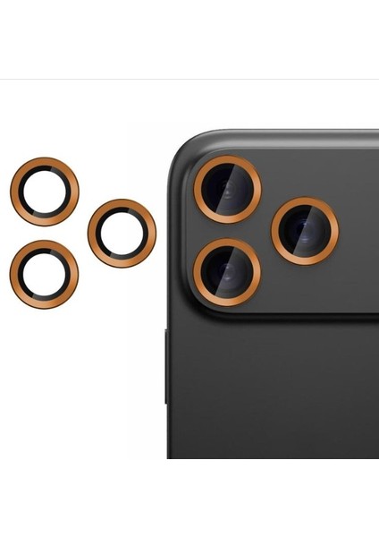 Iphone 17PRO ve 17 Pro Max Uyumlu Darbeye Dayanıklı Cam Kamera Lens Koruyucu modelleri