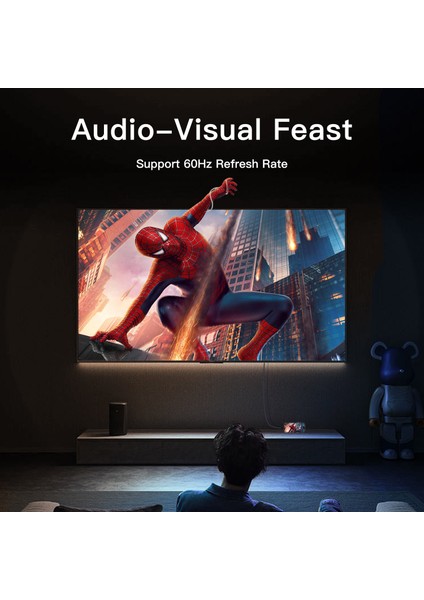 Type C To Displayport 1.4 Görüntü Aktarma Kablosu Thunderbolt Uyumlu 4K@60Hz 2 Metre