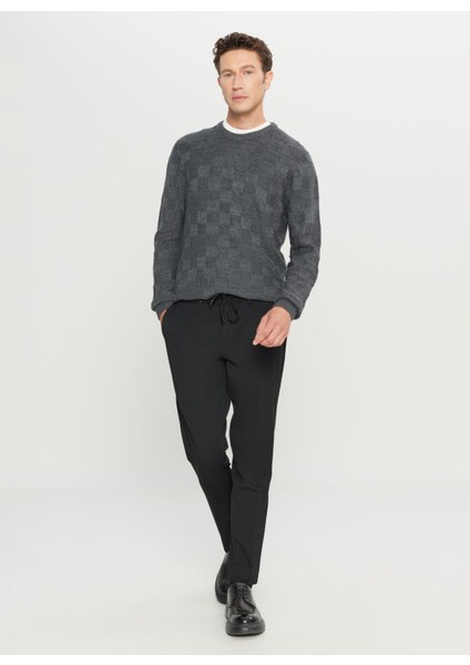 Bisiklet Yaka Standart Antrasit Melanj Erkek Kazak ACE049261483_ANM fiyatları