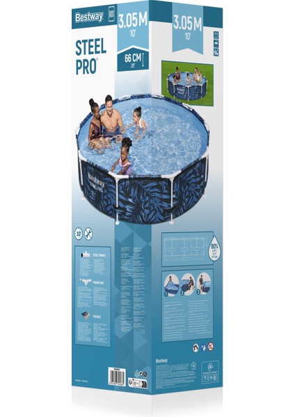 56985 Steel Pro® Çember Prefabrik Yer Üstü Havuz 3,05 M x 66 cm