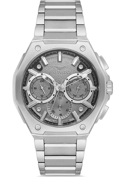 FM43023AWT-A4 Quartz Çelik Gri Tüm Fonksiyonları Aktif 42 mm Erkek Kol Saati