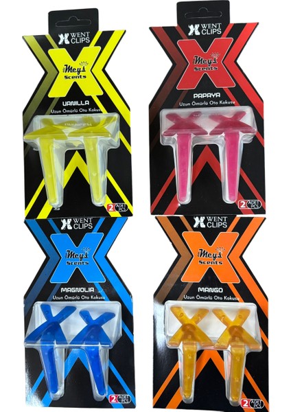 Araç Kalorifer Kokusu (X) Vanilya Mango Magnolya Papaya 8 Adet Fiyatı