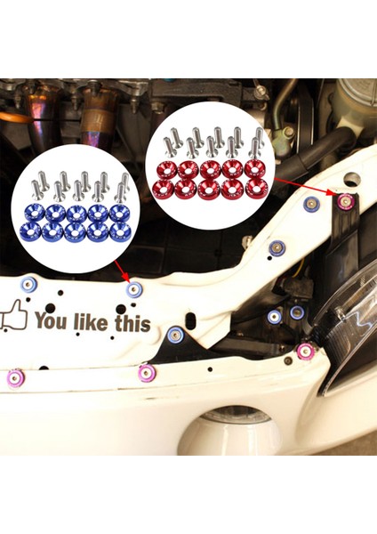 Araba Modifiye Vidalı Koruyucu Conta Alüminyum Alaşımlı M6 Kalınlaştırılmış Conta (Yurt Dışından) fırsatları